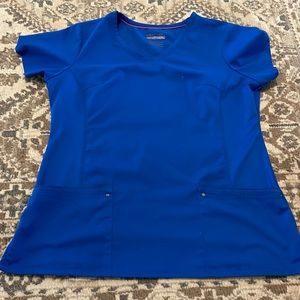 Purple Label by Healing Hands Royal Blue Scrub Top